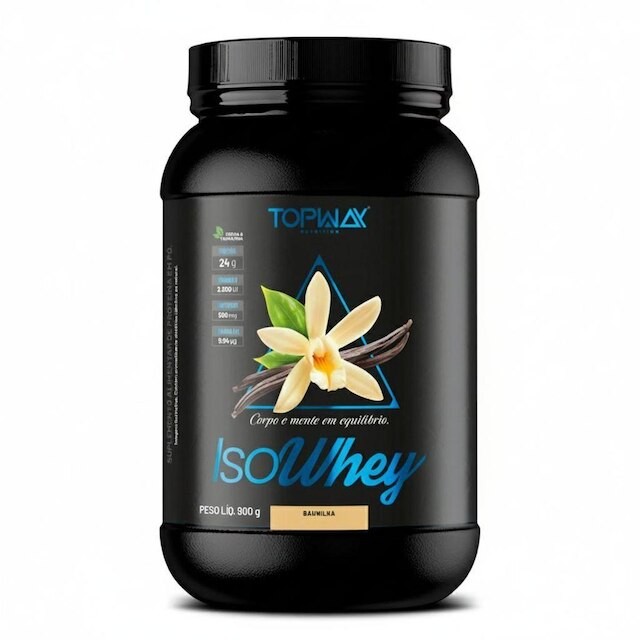 Whey Protein Isolado Pote 900G Topway Suplemento Alimentar