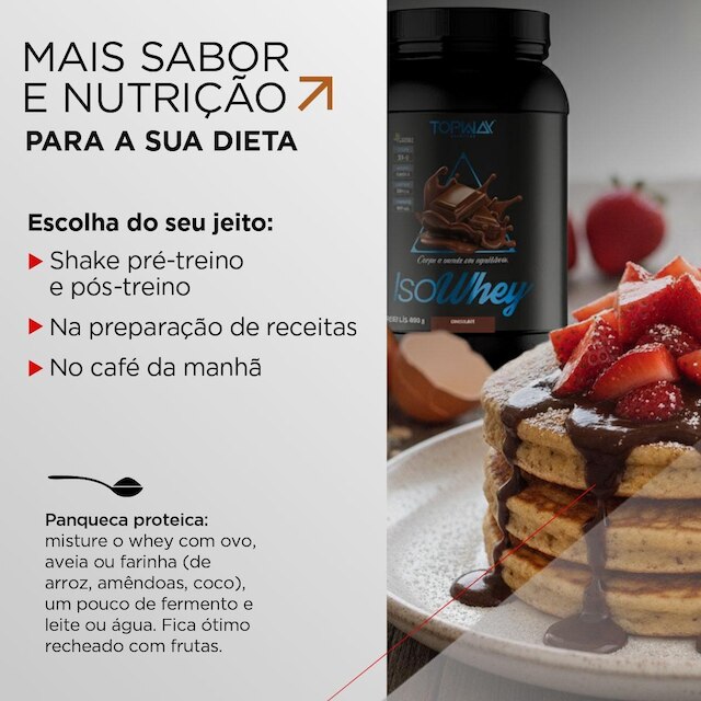Whey Protein Isolado Pote 900G Topway Suplemento Alimentar