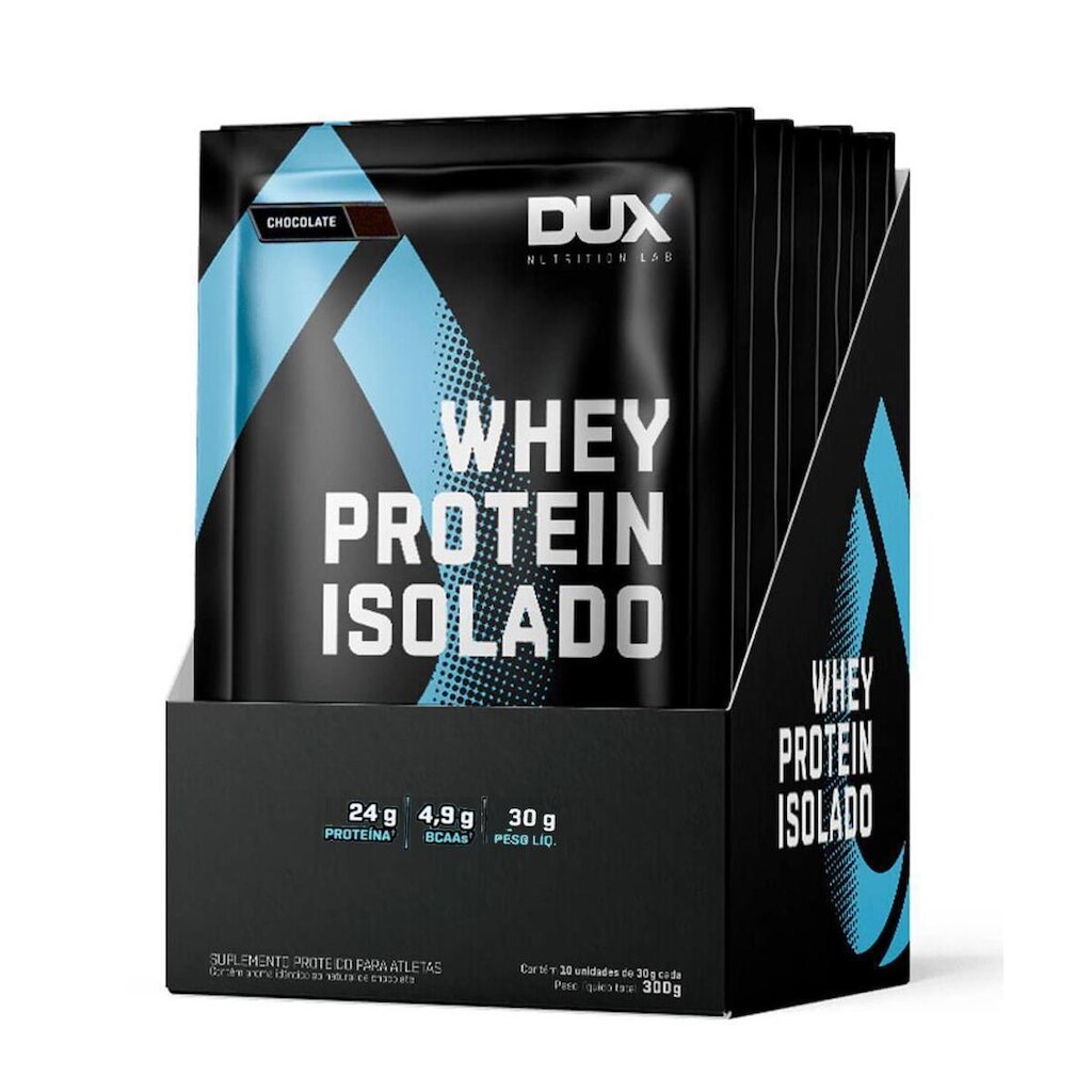 Whey Protein Isolado Sachê 30g Chocolate 10un Dux