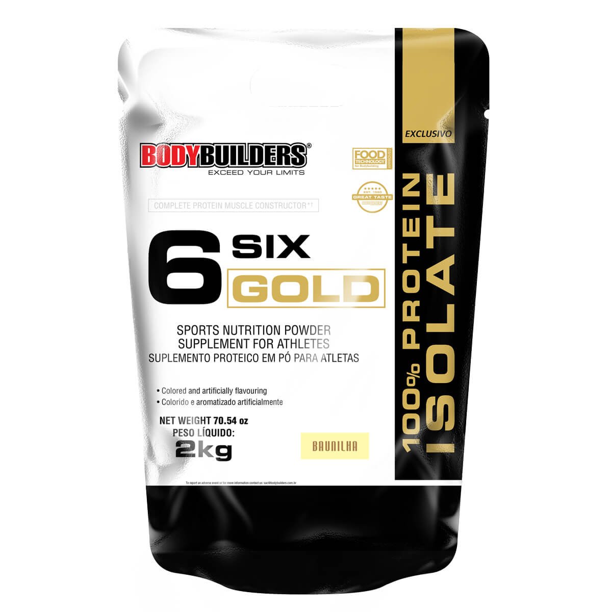 Whey Protein Isolado Six Gold 2 Kg Exclusivo - Bodybuilders Menor preço em Whey Protein Isolado Six Gold 2 Kg Exclusivo - Bodybuilders