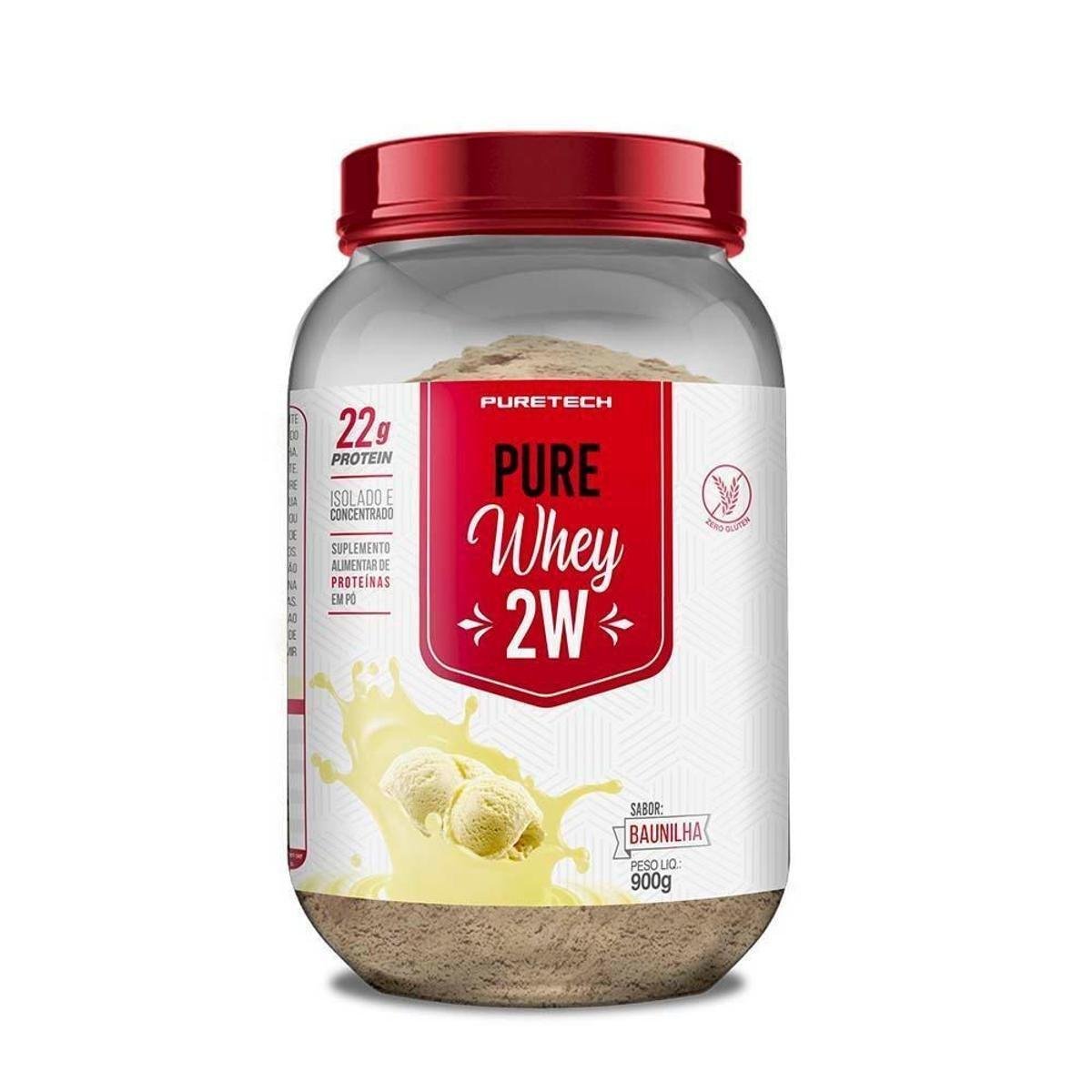 Whey Protein Isolado + Wpc 900G Puretech Menor preço em Whey Protein Isolado + Wpc 900G Puretech