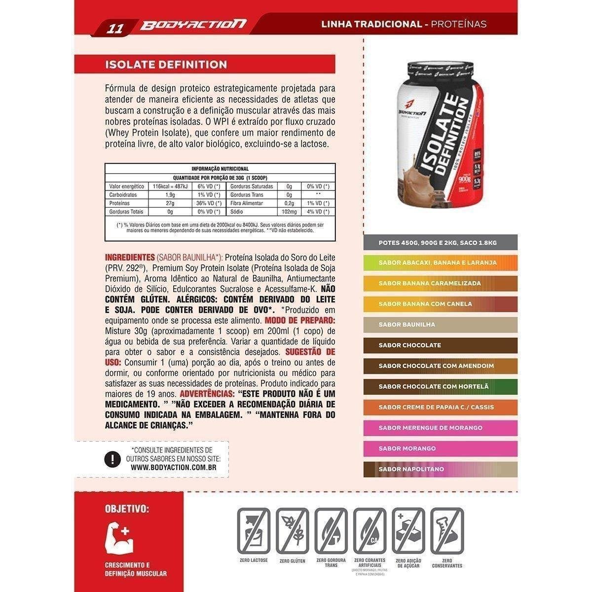 Whey Protein Isolate Definition 2Kg Baunilha Netshoes