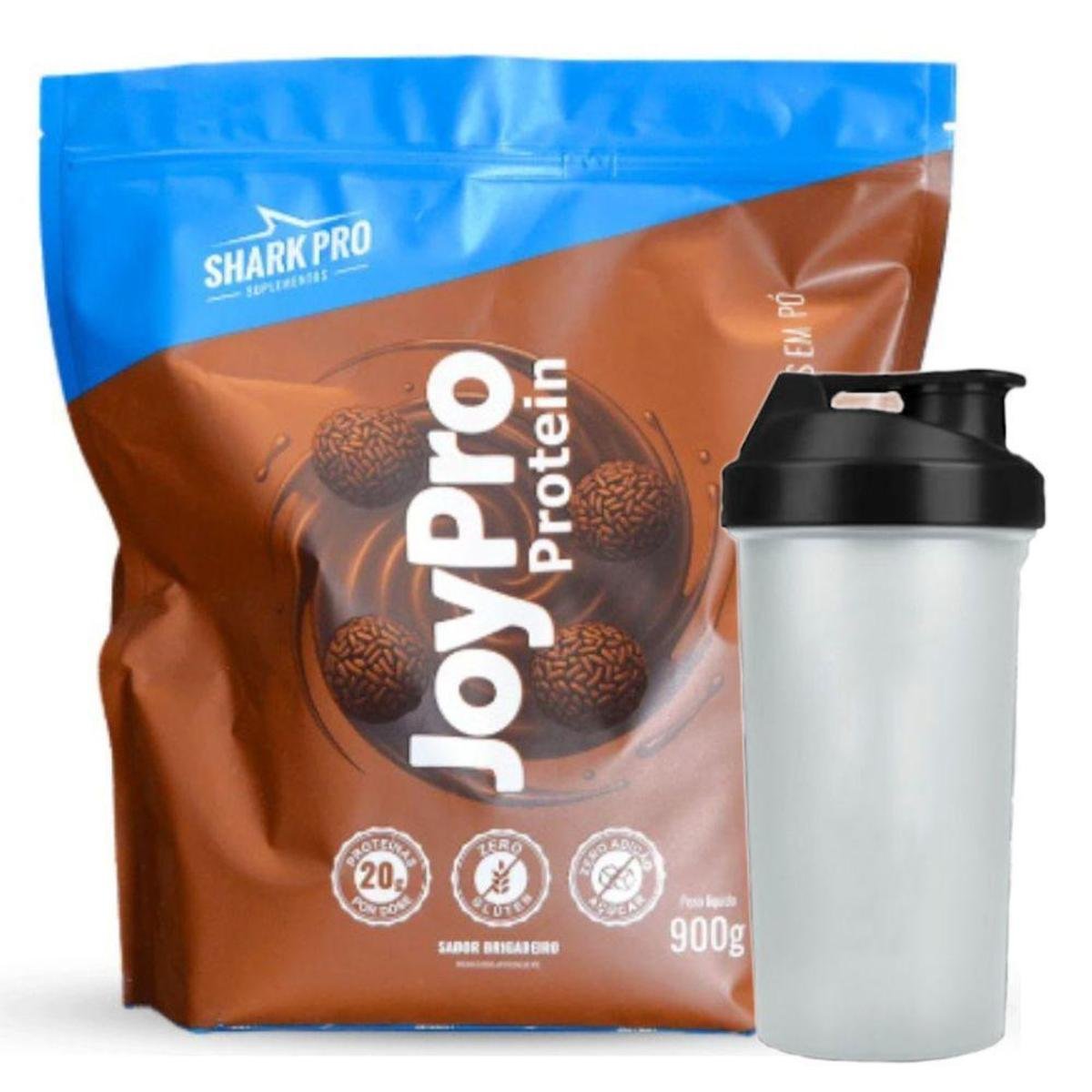 Whey Protein JoyPro Brigadeiro 900g Coqueteleira - Shark Pro