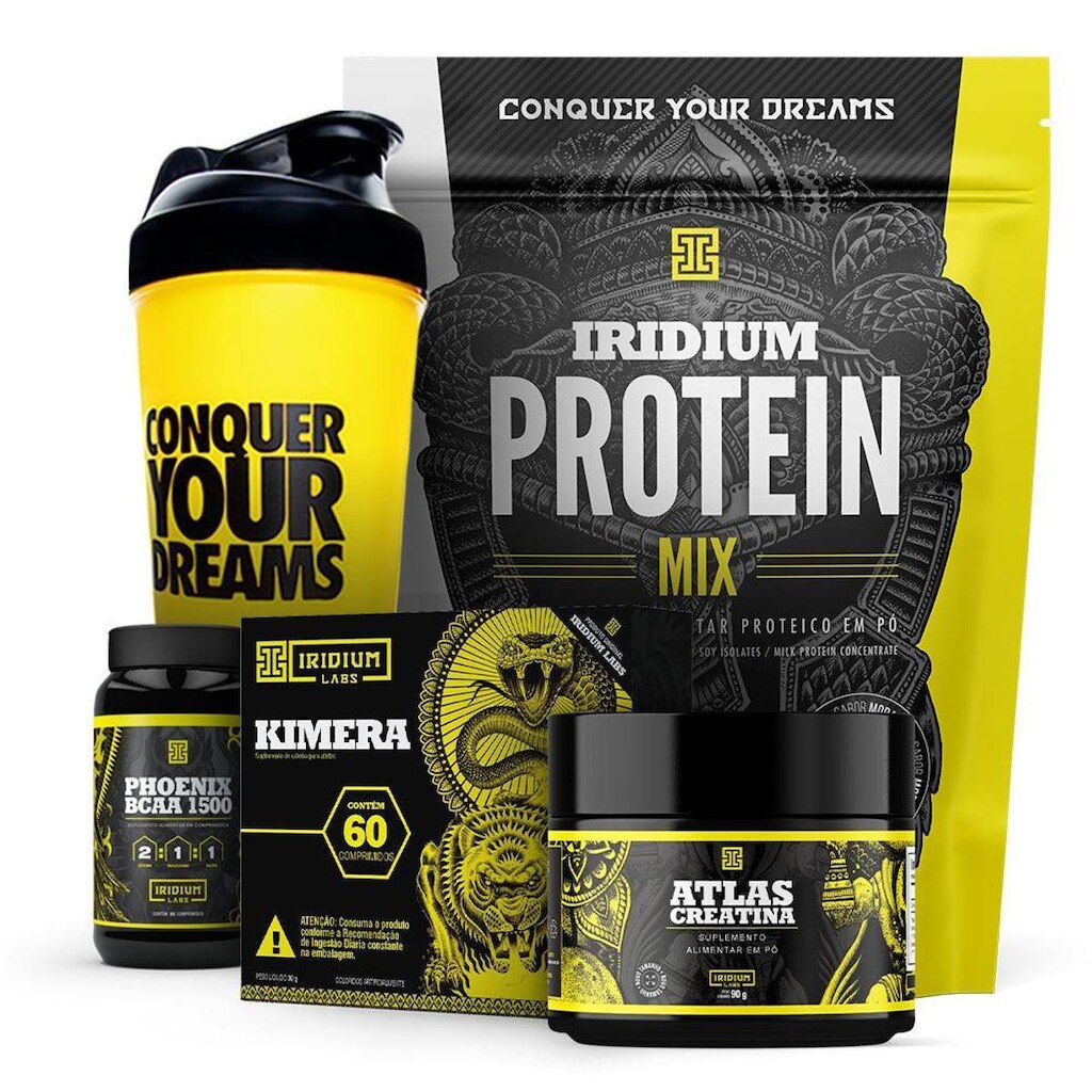 Whey Protein Mix + Kimera Thermo Termogênico + Creatina 90g + BCAA + Shaker