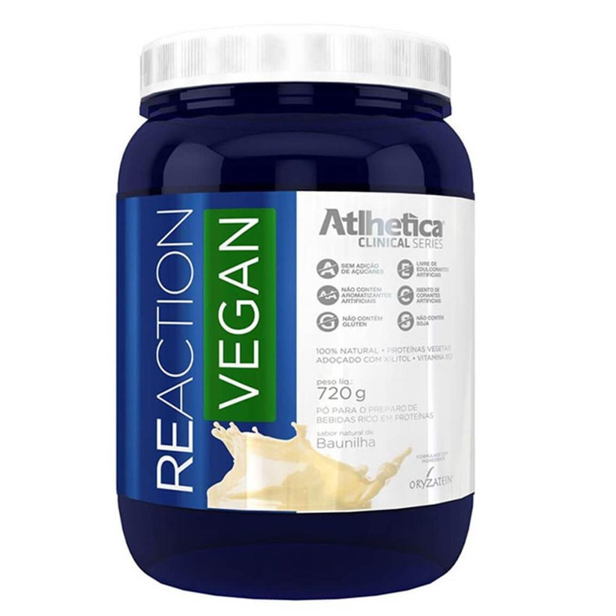 Whey Protein Reaction Vegan 720g Atlhetica Nutrition Baunilha Netshoes