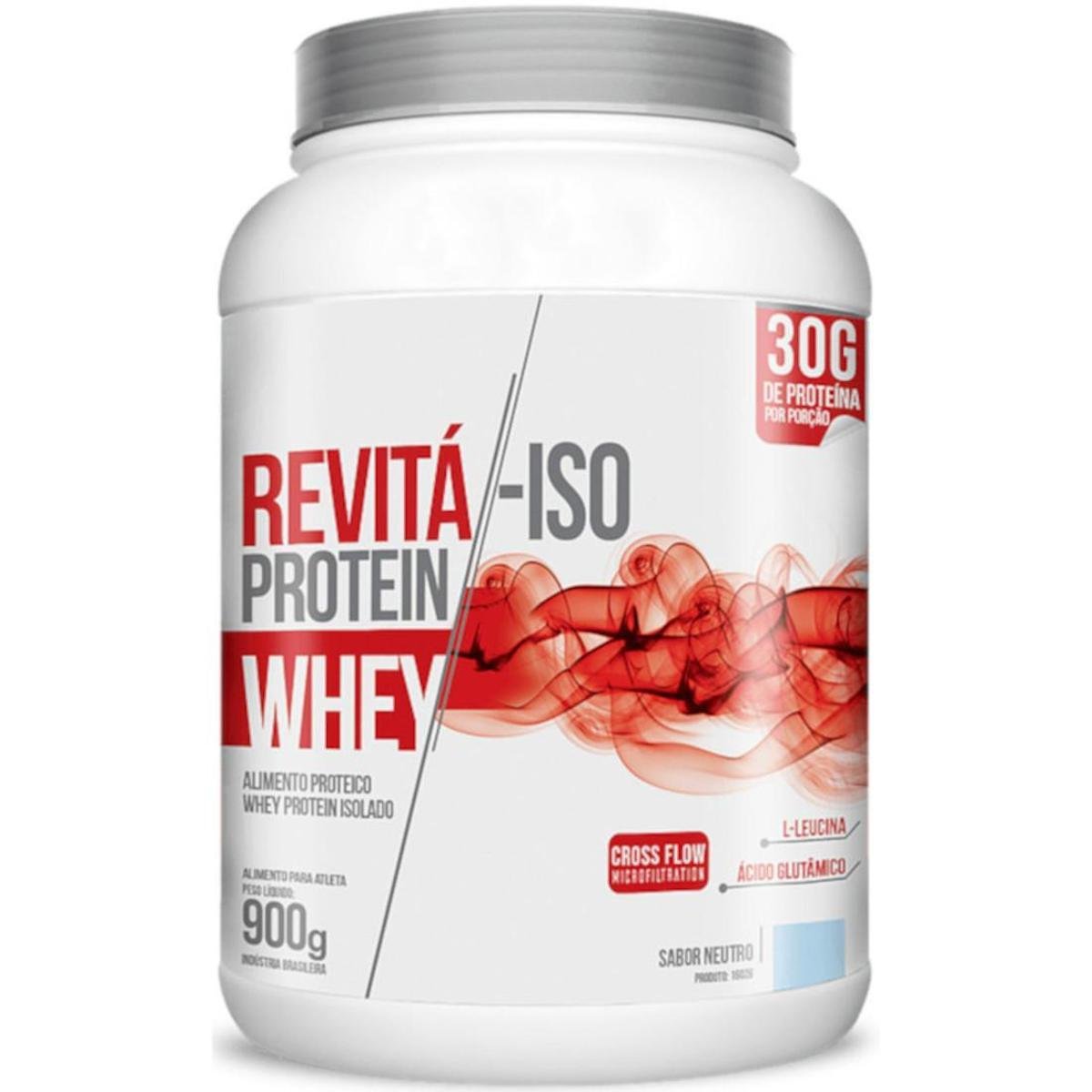 Whey Protein Revitá Isolado Neutro 900G Sem Sabor Netshoes