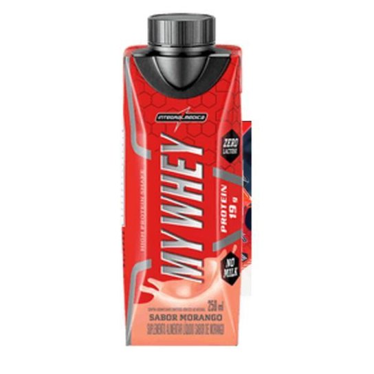 Whey Protein Shake 250ml Integralmédica 19g de Proteína Morango Netshoes