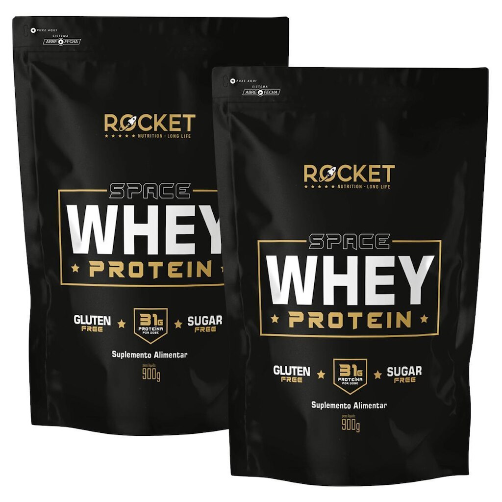 Whey Protein Space Rocket 900g Kit Econômico com 2 Unidades