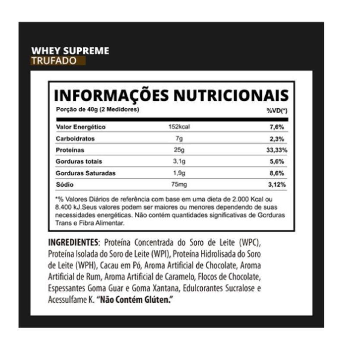 Whey Protein Supreme Whey 3W Gourmet 900g 3VS Nutrition Rende 22