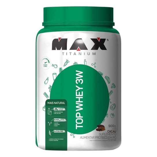 Whey Protein Top Whey 3W Mais Natural 900 g - Max Titanium Menor preço em Whey Protein Top Whey 3W Mais Natural 900 g - Max Titanium