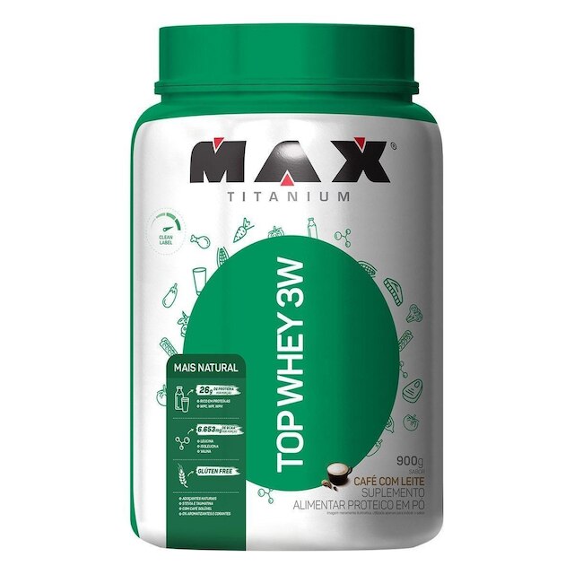 Whey Protein Top Whey 3W Mais Natural 900 g - Max Titanium é boa?