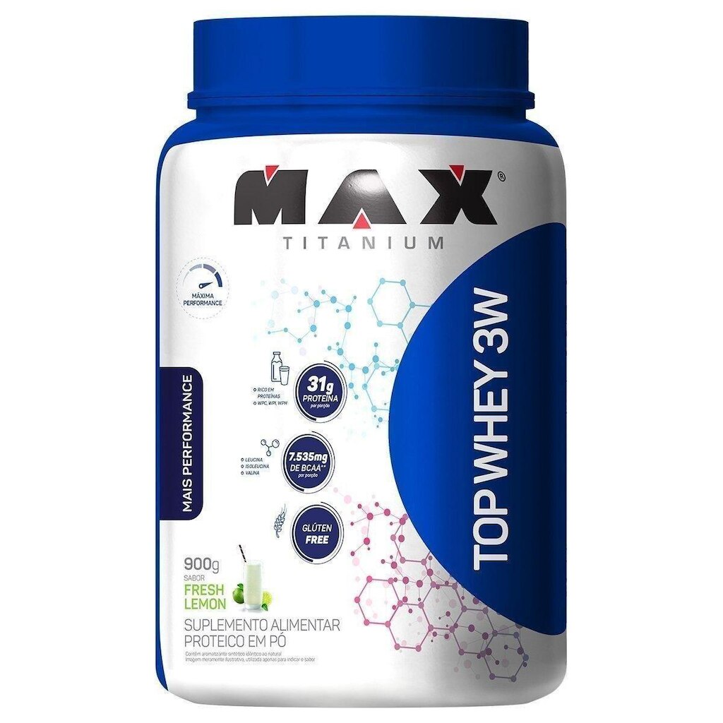 Whey Protein Top Whey 3W Mais Performance 900 g - Max Titanium