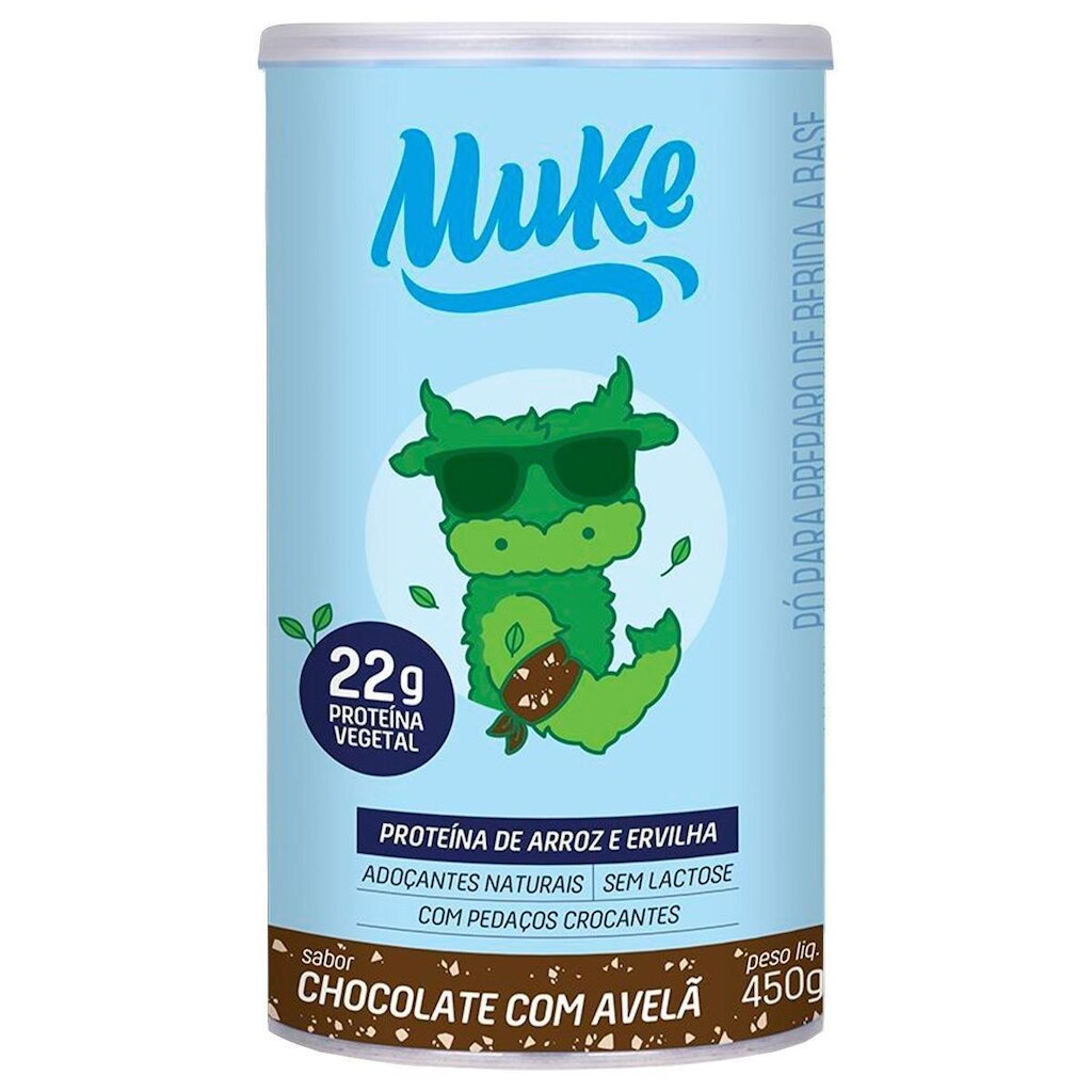 Whey Protein Vegetal - Chocolate com Avelã Muke 450g +Mu Mais Mu