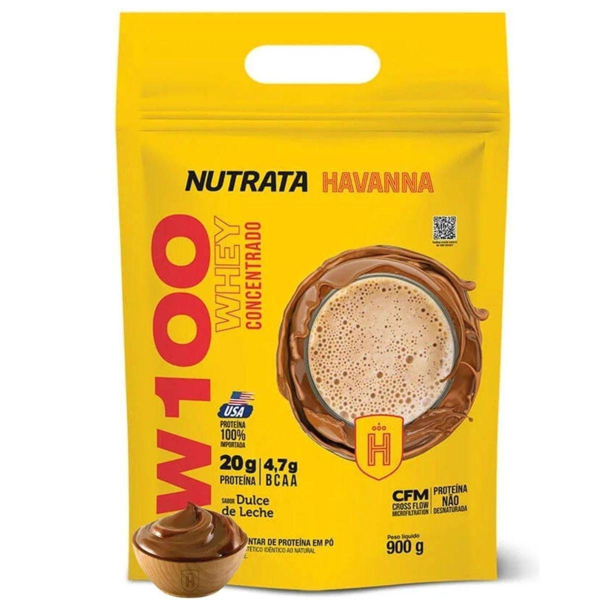 Whey Protein W100 Doce de leite Havanna Nutrata 900g Refil Rende 30 Doses Menor preço em Whey Protein W100 Doce de leite Havanna Nutrata 900g Refil Rende 30 Doses