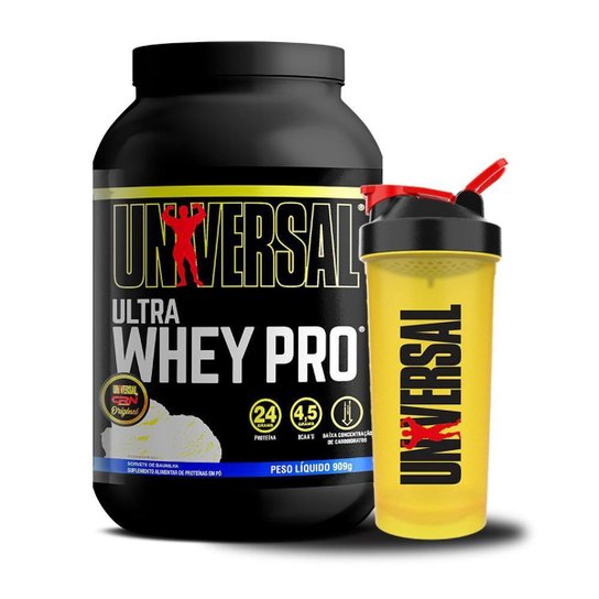 Whey Ultra Whey Pro 900g + Coqueteleira 600ml - Universal Menor preço em Whey Ultra Whey Pro 900g + Coqueteleira 600ml - Universal