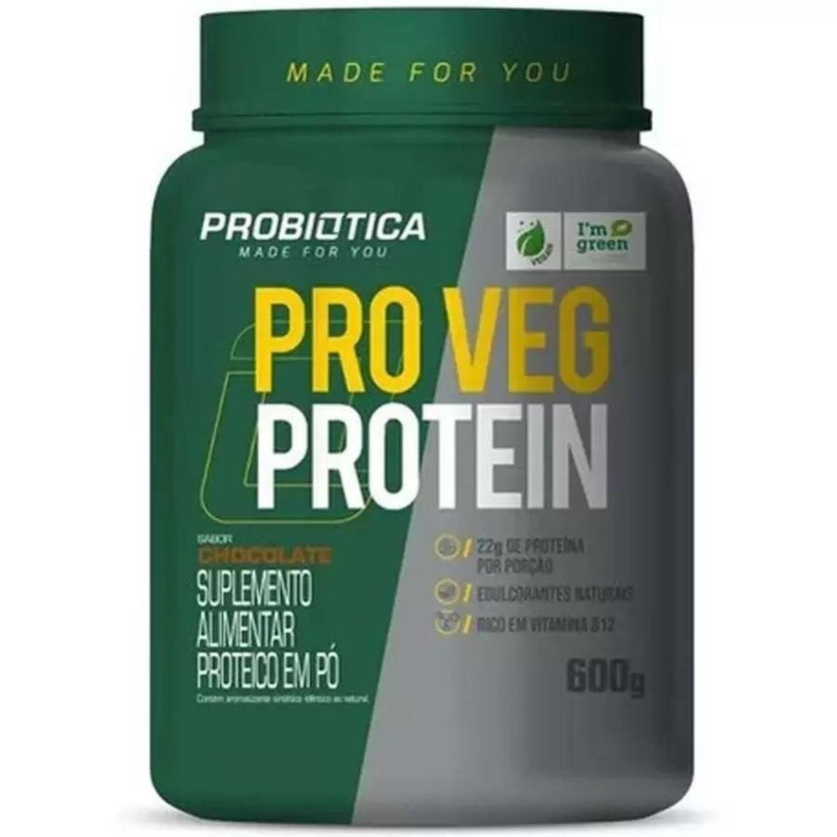 Whey Vegano Pro Veg Protein 600g Chocolate Probiotica Incolor Netshoes