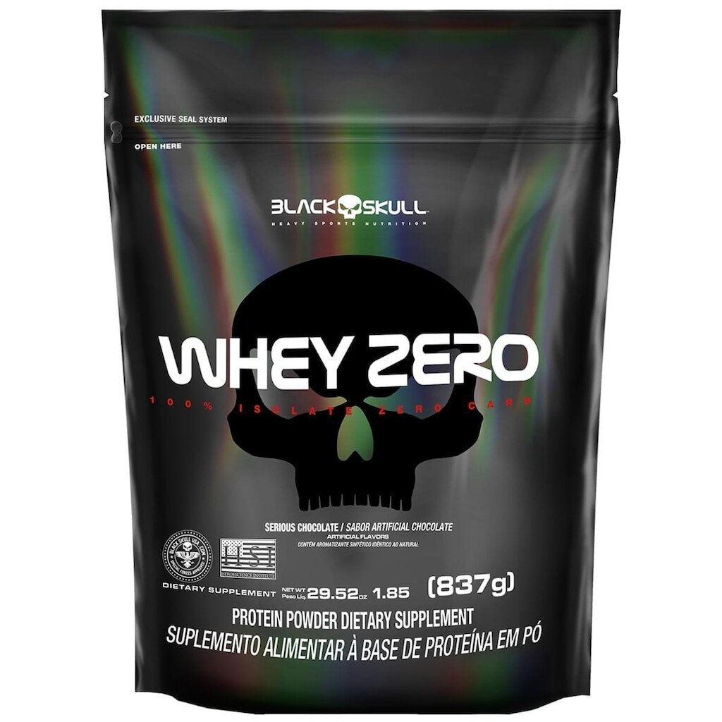 Whey Zero (Whey Protein Isolado) 837G - Black Skull
