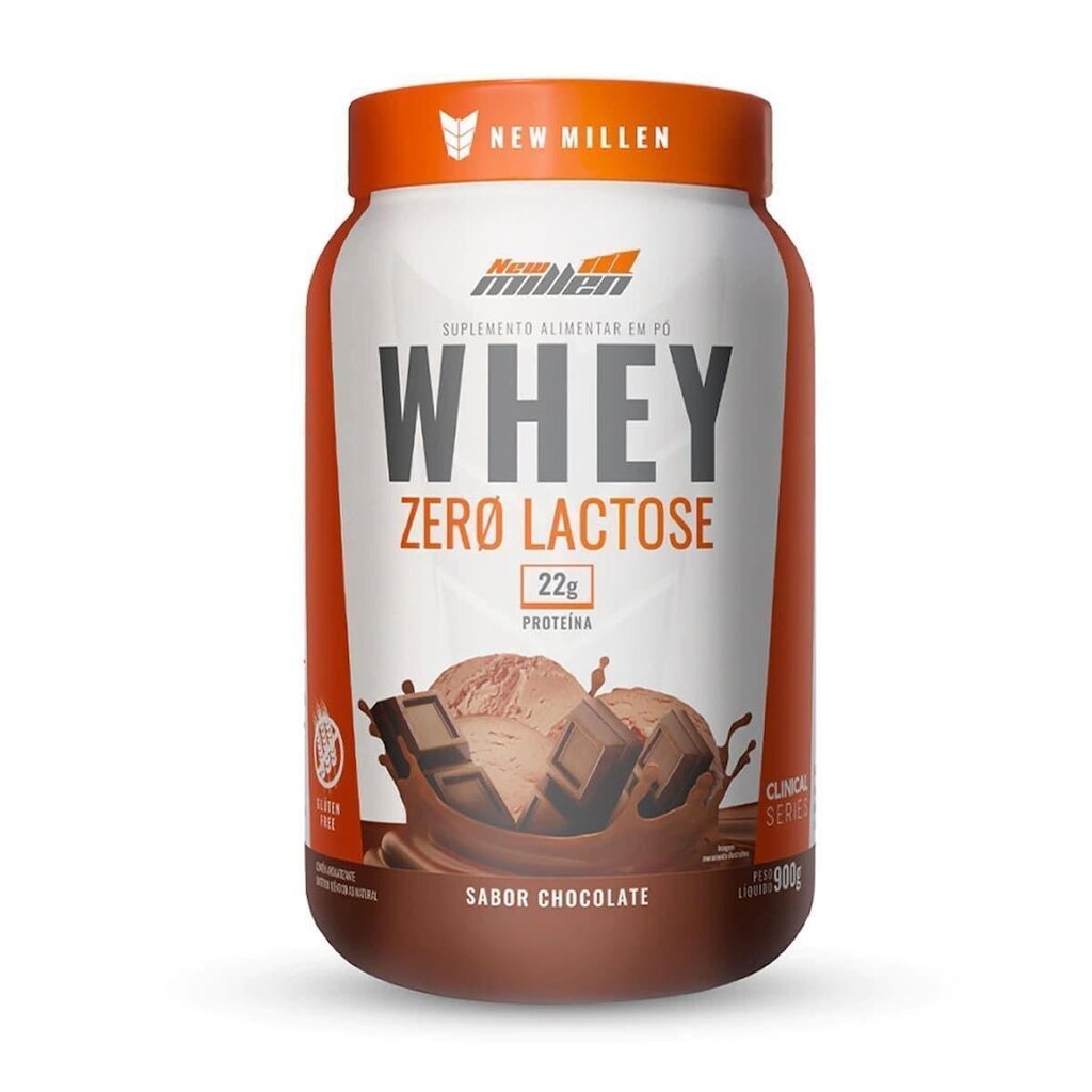 Whey Zero Lactose - 900g Chocolate - New Millen