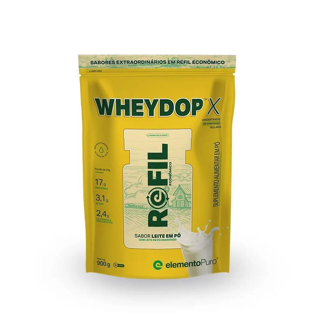 WheyDop X - 900g Refil Leite em Pó - ElementoPuro