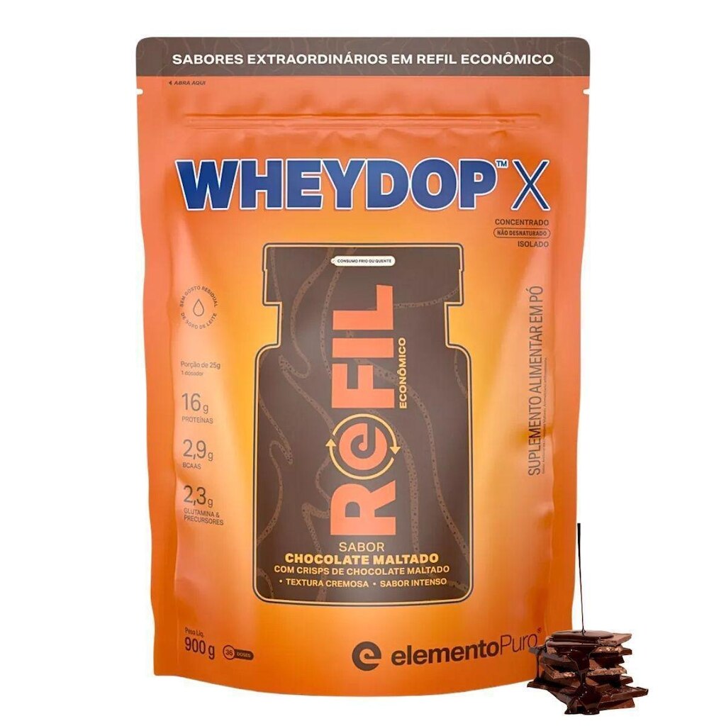 Wheydop X Refil 900g Elemento Puro Way Sabor Alta Qualidade