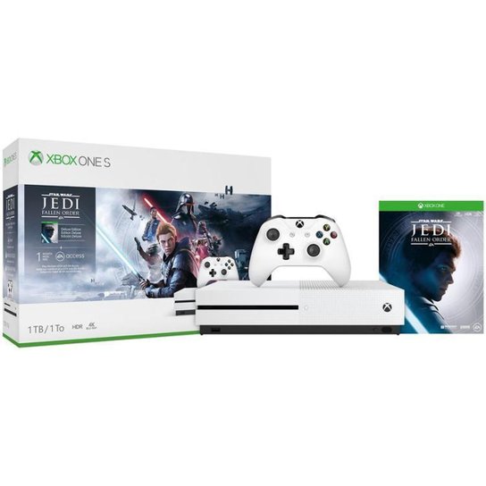 Xbox One S 1TB 1 Controle Microsoft com 1 Jogo - Branco