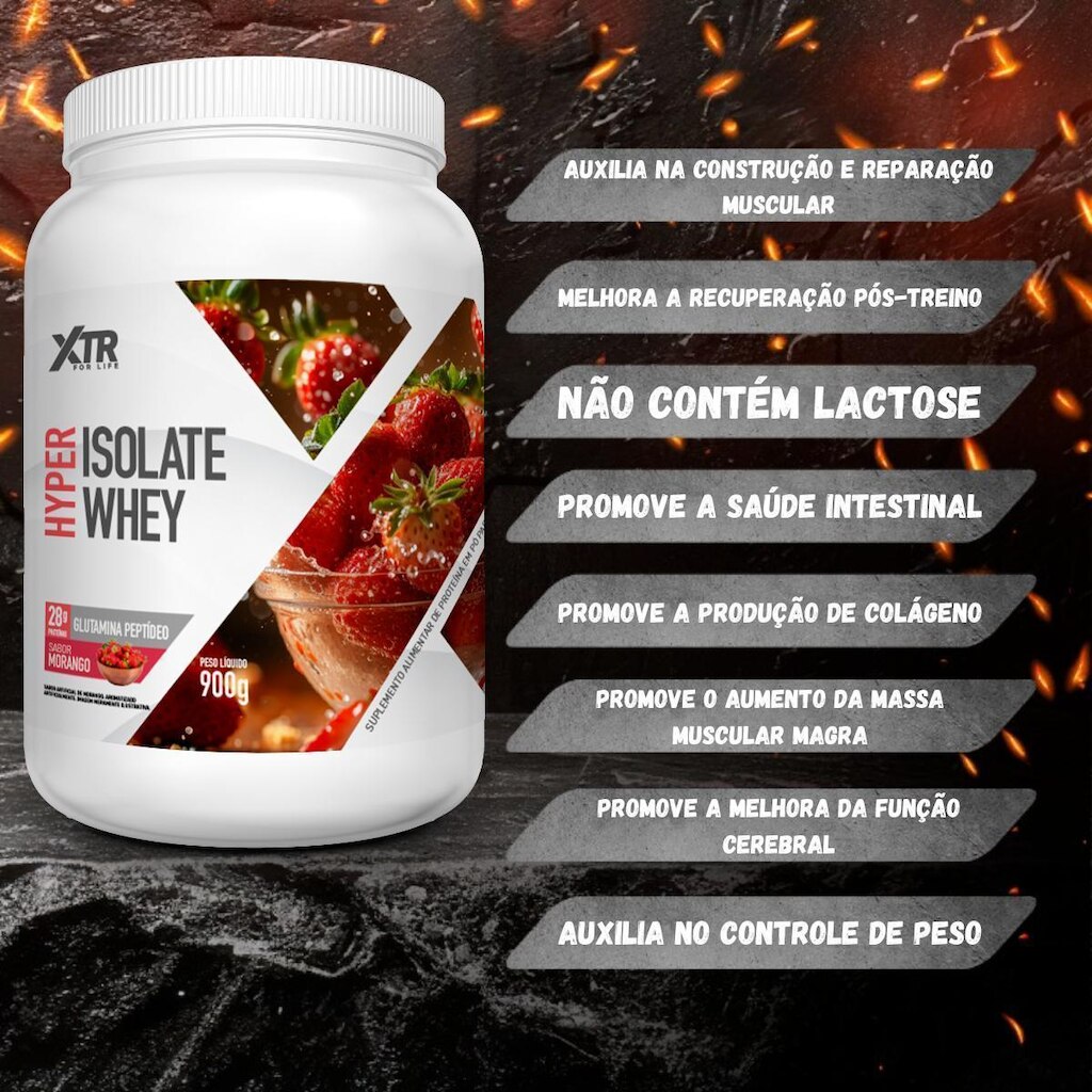XTR For Life Hyper Whey Isolate 900g Suplemento de Proteína Isolada