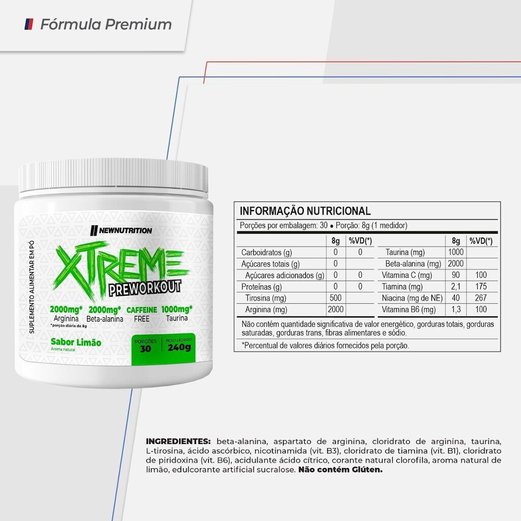 Xtreme 240g Limao (Sem Cafeina)
