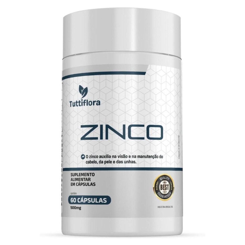 Zinco 60 Cápsulas 500mg Tuttiflora